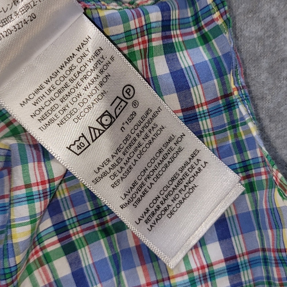 Polo Ralph Lauren Slim Fit Plaid Button Down Shirt Mens Large Cotton Stretch - Picture 8 of 10